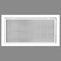 HVAC Premium 32'' x 14'' Cube Core Eggcrate Return Air Filter Grille for 1'' Filter - Aluminum - White [Outer Dimensions: 34.5'' x 16.5]