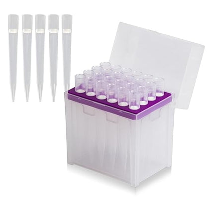 Pipette Tips 5000ul, Sterile Filtering Tips 5ML, Universal, Transparent, 24 Tips (T5000-RSF-24)