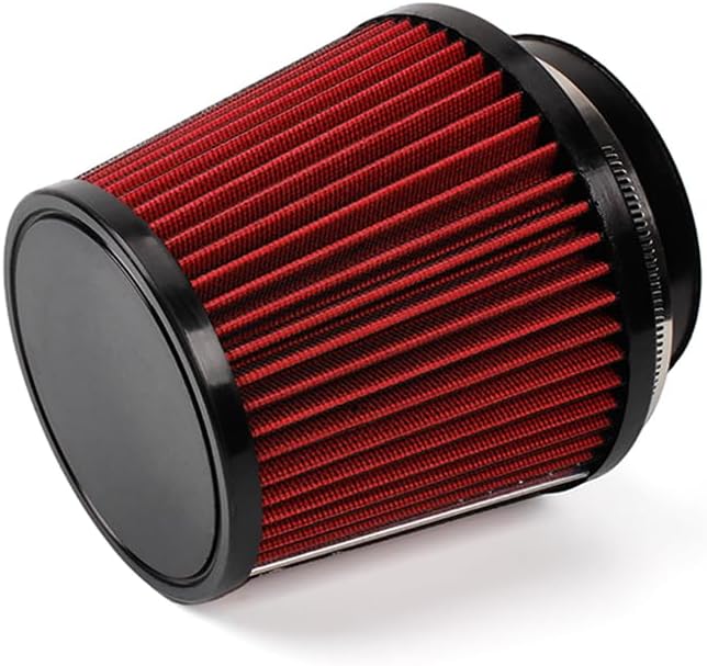 Red 3" 76mm Inlet Cone Replacement Dry Air Filter High Flow Car Performance Cold Air Intake Filter