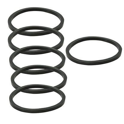 6PCS 56mm (2.2") Narrow Edge Rubber Sealing Gaskets - Leak-Proof Washers for Kitchen Sink Drain, Waste Pipe & Flat Sliding Joints