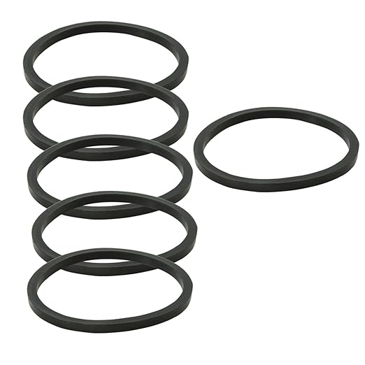 6PCS 56mm (2.2") Narrow Edge Rubber Sealing Gaskets - Leak-Proof Washers for Kitchen Sink Drain, Waste Pipe & Flat Sliding Joints