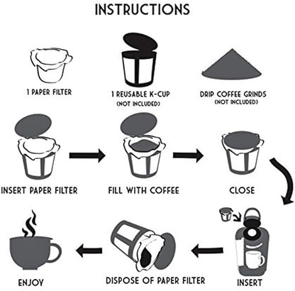 Pro Mael 360 Count Disposable K Cup Filters, Coffee Filter Paper for Keurig Brewers Single Serve 1.0 and 2.0, Use with Reusable K Cup Pods (Natural Unbleached)
