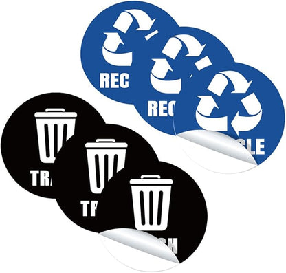 Recycle Decals for Trash Can Waste Bin Sticker Waste Sorting Decals Remind Sorting Habit