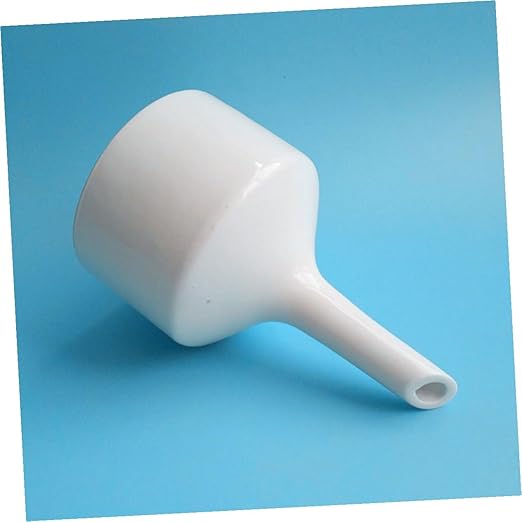 Veemoon 2pcs Buchner Funnels Set 100ml and 60ml White Scientific Filter Funnels for Laboratory Liquid Transfer Wide Mouth Filling