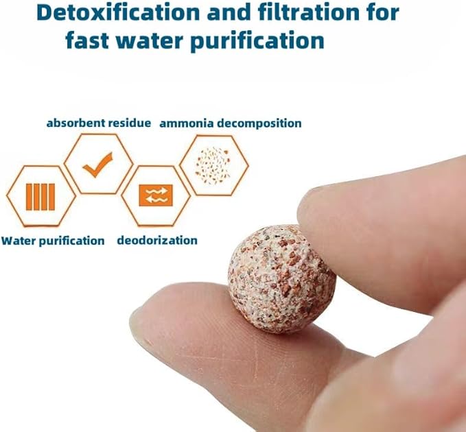 1.1 lbs Aquarium Ceramic Bio Filter Ball Sphere Fish Filter for Freshwater and Saltwater Koi Ponds Fish Tank Sump