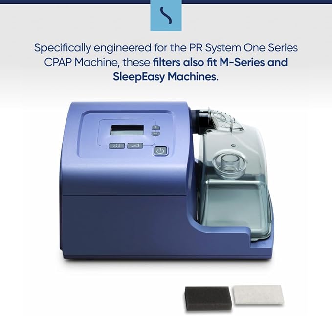 Snugell System One CPAP Filters Kit – Includes 4 Reusable & 26 Disposable – Compatible with Philips Respironics PR System One M-Series - One-Year Supply for Travel & Home – Optimal Air Filtration