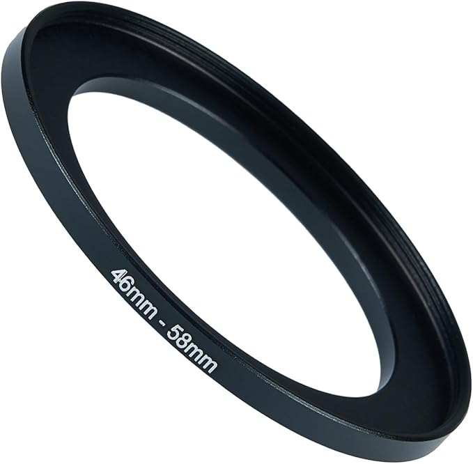 46mm to 58mm Step-up Adapter Rings Filter Adapter Black Metal Step Down Filter Ring Adapter Compatible with All Brand UV CPL ND Camera Lens Filter Stepping Rings (46mm-58mm)