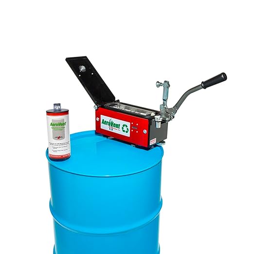 AeroVent 1X Aerosol Can Disposal System with Can Counter (Part #10004700) | Punctures Cans Up to 3" Diameter & 9.75" Length | Safe2Vent Filter | Heavy-Duty Steel | Compliant in 50 States | Made in USA