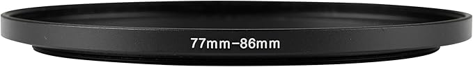 72-86mm Metal Step-Up/Down Ring Adapter Compatible with Mirrorless Cameras DSLR Lens, UV CPL ND Filter Thread Converter, Black