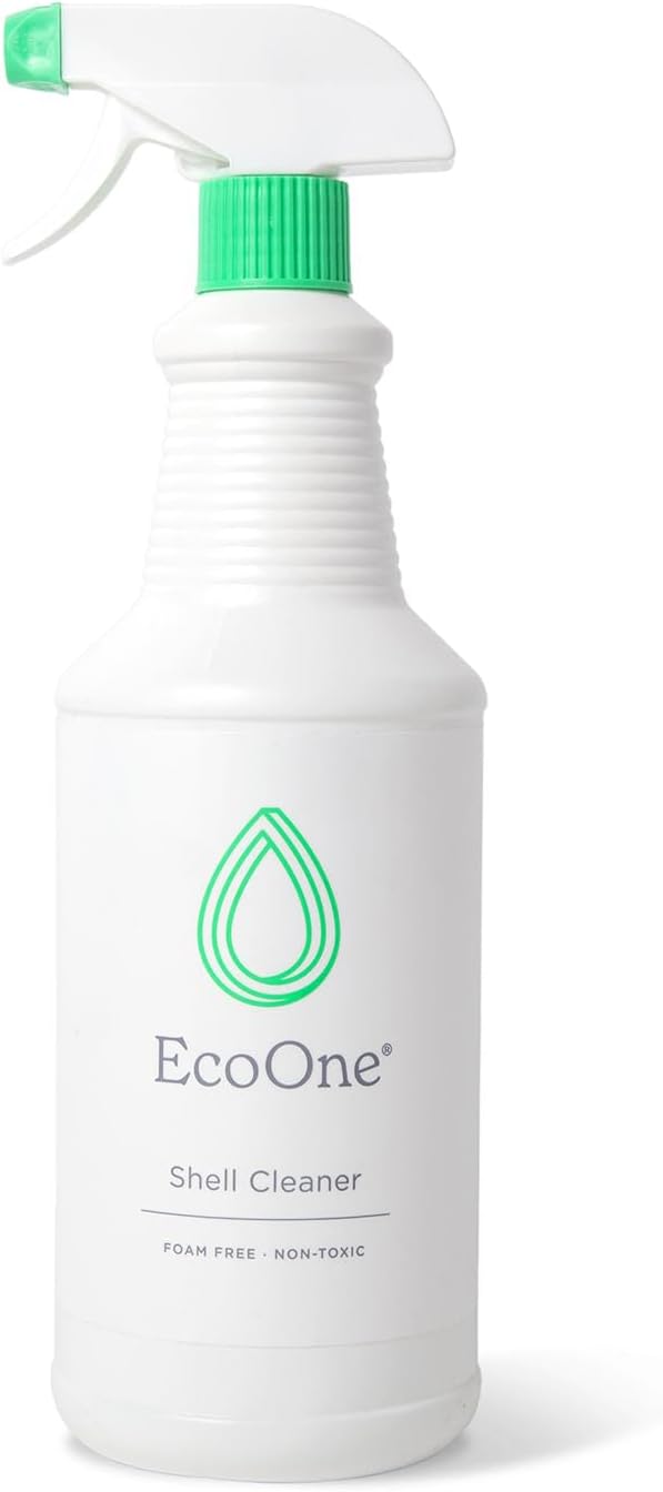 Shell Cleaner by EcoOne | All-Natural, Fragrance-Free Spa & Hot Tub Surface Cleaner | Hot Tub Shell Cleaner Removes Scum, Grime, & Stains | Foam-Free Spray-and-Wipe Hot Tub Cleaner, 32 Oz