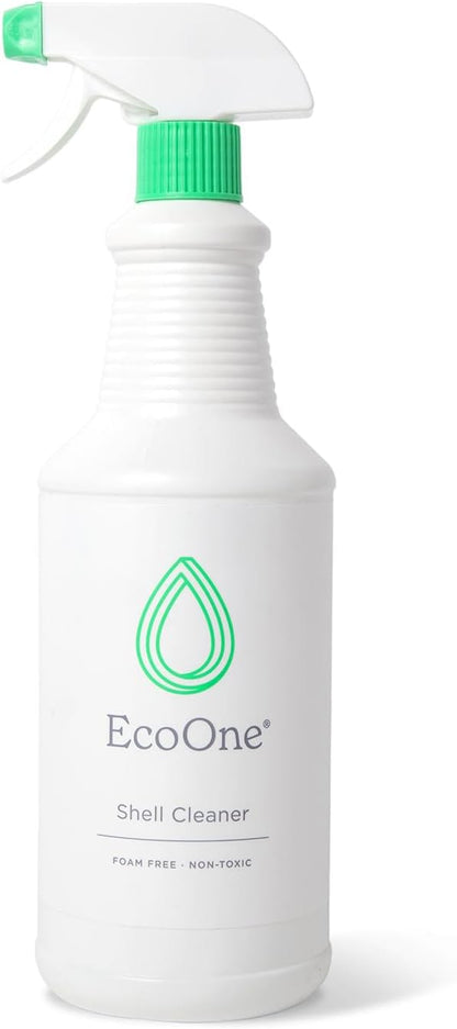Shell Cleaner by EcoOne | All-Natural, Fragrance-Free Spa & Hot Tub Surface Cleaner | Hot Tub Shell Cleaner Removes Scum, Grime, & Stains | Foam-Free Spray-and-Wipe Hot Tub Cleaner, 32 Oz