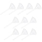 Veemoon 10pcs 75mm Plastic Triangle Filling Funnels Pp Scientific Laboratory Filter Funnels Set for Liquid Transfer and Chemical Experiments