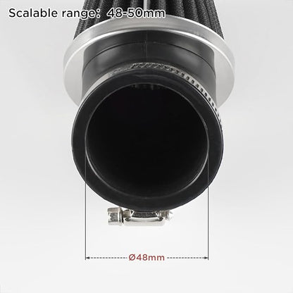 Evermotor Motorcycle Air Filter, 48mm 49mm 50mm Carb Filter for 50cc 70cc 90cc 110cc 125cc 150cc Scooter, Quad Bike