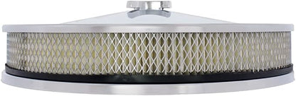 United Pacific S1108 14" Chrome Round Air Cleaner Assembly