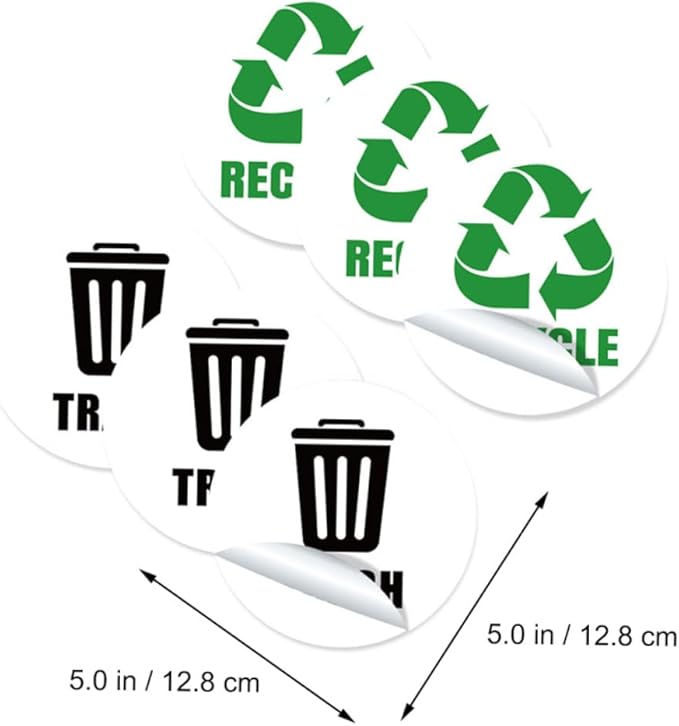 Self-Adhesive Garbage Classification Label Stickers for Waste Bins Eco-Friendly Decals for Easy Sorting Home and Office
