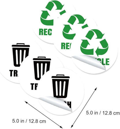 Self-Adhesive Garbage Classification Label Stickers for Waste Bins Eco-Friendly Decals for Easy Sorting Home and Office