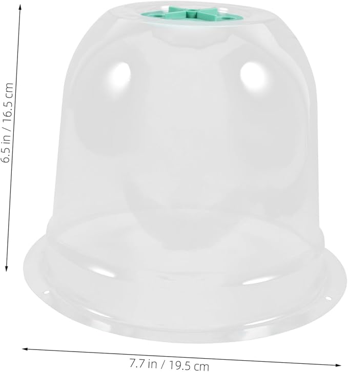 2pcs Small Garden Cloche Clear Plastic Humidity Domes for Mini Greenhouse Protectors with Optimal Airflow and Heat Insulation for Winter Outdoor Use