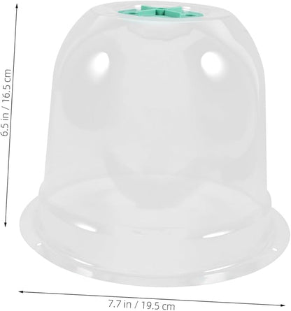 2pcs Small Garden Cloche Clear Plastic Humidity Domes for Mini Greenhouse Protectors with Optimal Airflow and Heat Insulation for Winter Outdoor Use