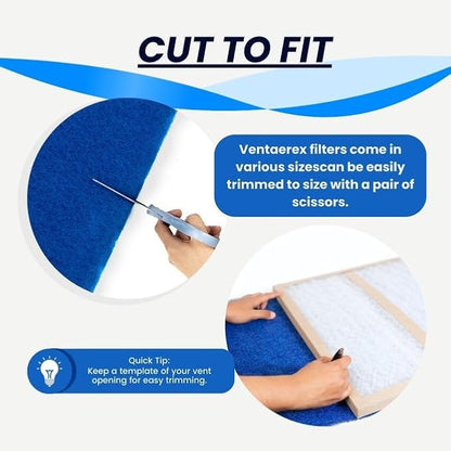 16x25x1 Reusable Air Filters - Made in USA - MERV 6 Washable AC HVAC Furnace Fan Coil Filter Media - Cut to Fit - Synthetic Alternative to Hog’s Hair Filter - 2 Pack
