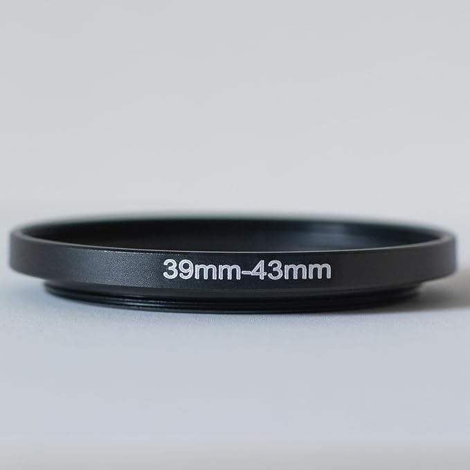 39-43mm Metal Step-Up/Down Ring Adapter Compatible with Mirrorless Cameras DSLR Lens, UV CPL ND Filter Thread Converter, Black (39-43)