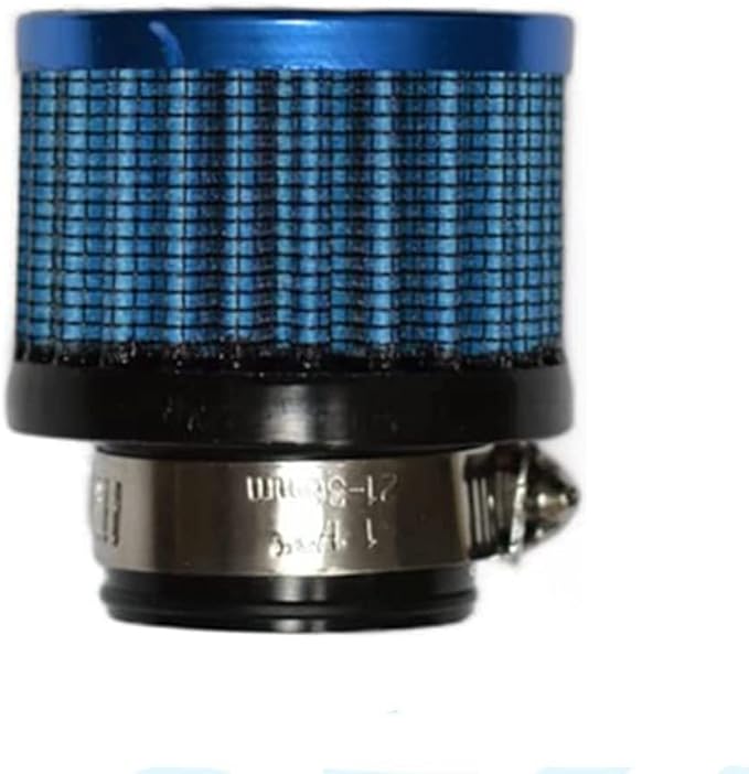25mm Air Intake Filter 1" Inlet Dia Air Intake Cone Universal Filter Parts with Adjustable Clamp (Blue)