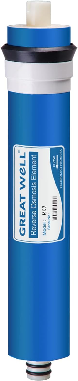 iSpring Greatwell NSF Certified Reverse Osmosis Membrane 75 GPD 11.75” X 1.75”, Replacement Fits Standard Under Sink RO Drinking Water Filtration System, MC7