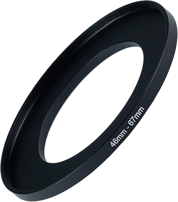 46mm to 67mm Step-up Adapter Rings Filter Adapter Black Metal Step Down Filter Ring Adapter Compatible with All Brand UV CPL ND Camera Lens Filter Stepping Rings (46mm-67mm)