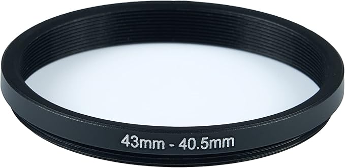 43mm to 40.5mm Step-Down Ring Filter Adapter for All Brands UV ND CPL Metal Ring Step-Down Rings Adapter Filter (43mm-40.5mm)