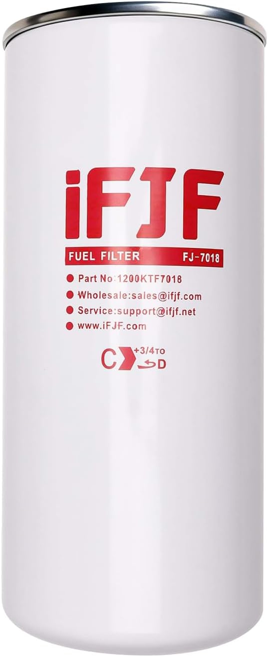 iFJF F1810PM0 Fuel Filter Element Spin-on Particulate Replacement for 1200KTG9075 Filter Head 18 GPM 1-12UN 10 Micron Carbon Steel Canister