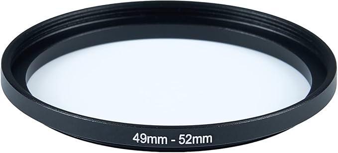 49mm to 52mm Step-Up Ring Filter Adapter for All Brands UV ND CPL Metal Ring Step-Up Rings Adapter Filter (49mm-52mm)