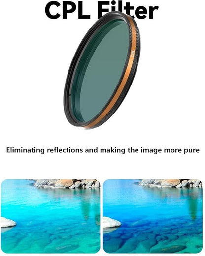 Fotorgear 67mm Phone Filter Storage Bag, Leather filter storage bag Clip On Filters Kit for Phone & Camera 67mm Adapter Ring, Phone Lens Clip Compatible with iPhone(Bag Only)
