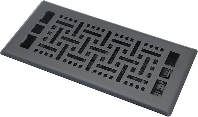 Floor Vents Heavy Duty Walkable Steel Floor Registers 4x10 Inch Floor Air Vent Easy Adjust Air Supply Lever Floor Vent Register Black Color