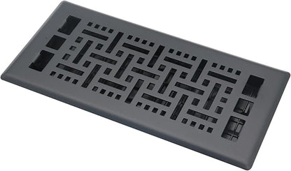 Floor Vents Heavy Duty Walkable Steel Floor Registers 4x10 Inch Floor Air Vent Easy Adjust Air Supply Lever Floor Vent Register Black Color
