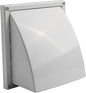 ABS Exterior Wall Ventilation Grille with Valve for Kitchen Bathroom Range Hood Duct Outlet 100mm 125mm 150mm Pipe Connection Weatherproof Air Exhaust(100MM)