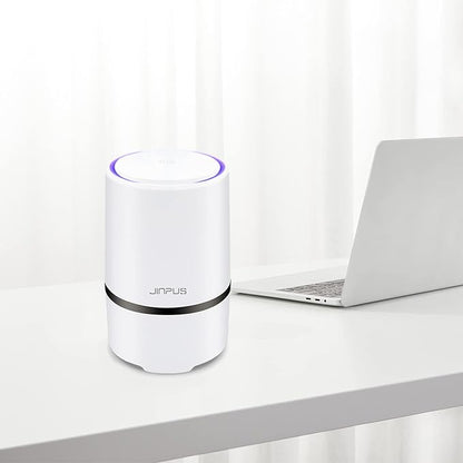 Air Purifier Small Portable Air Cleaner for Bedroom with HEPA Filter, Upgraded Low Noise Home Air Purifiers (White)
