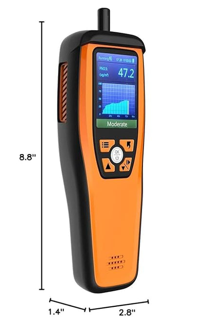 Temtop Advanced Air Quality Monitor for CO2, PM2.5, PM10, with Audio Alarm, Temp & Humidity Insights, Plus Data Export for in-Depth Analysis, M2000C 2ND