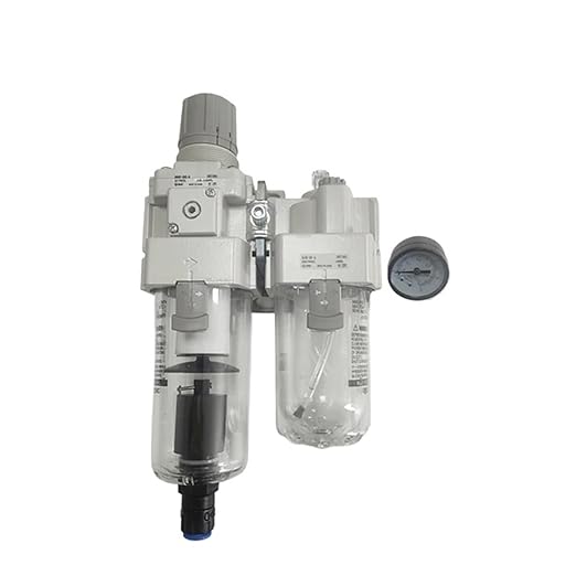 Air Combination Filter Regulator + Lubricator AC60A-B AC50A-06G/10G/06E/10E/06DG/10DG/06DE/10DE/06D/10D/06C/10C/CG/CE-B(AC60A-10DG-B)