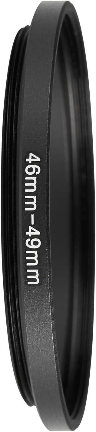 46-49mm Metal Step-Up Ring Adapter Compatible with Mirrorless Cameras DSLR Lens, UV CPL ND Filter Thread Converter, Black