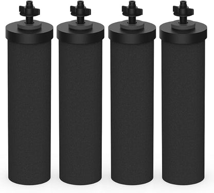 Lifefilter Replacement for BB9-2 Black Purification Water Filter, Compatible with Berkey® BB9-2 Black Filters and Berkey® Gravity Water Filter System, 4 Pack