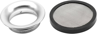Carburetor Carb Velocity Stack Air Filter Cleaner Modified Trumpet Aluminum Alloy with Sponge Filter Steel Mesh for PWK 21-30mm Short Fast Intake Suggest for Small Displacement (Silver, 50mm)