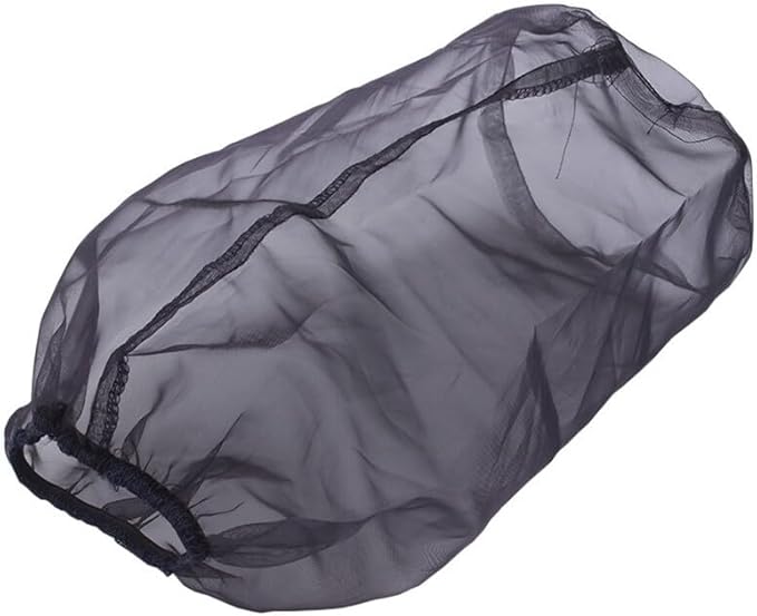 Intake Filter Mesh Cover Polyester Cloth Oilproof And Dustproof Cover Car Cold Air Filter Protector Cover Rain Sock Protective for Motorcycle Automotive (Type A Black)
