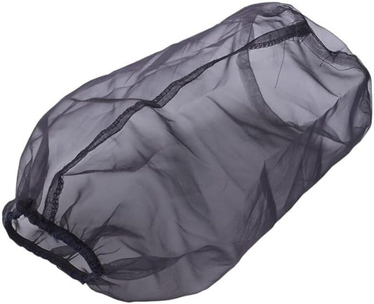 Intake Filter Mesh Cover Polyester Cloth Oilproof And Dustproof Cover Car Cold Air Filter Protector Cover Rain Sock Protective for Motorcycle Automotive (Type A Black)