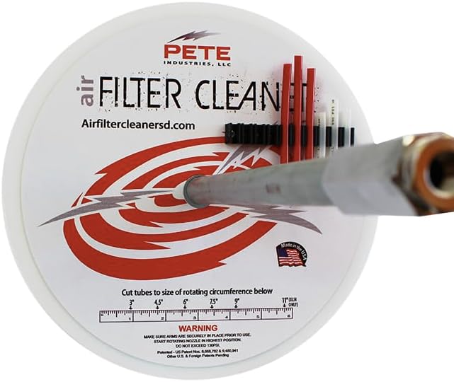 Air Filter Cleaner XL Extra Large Tool kit Cleans 6-14" Filters. Heavy Duty Tool to Clean dust Collection Units in Manufacturing.