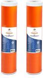 Aquaboon 20x4.5" Whole House Water Filter Cartridge – Premium KDF Heavy Metal & Chlorine Removal – Fits DB20P Housings 2 Pack