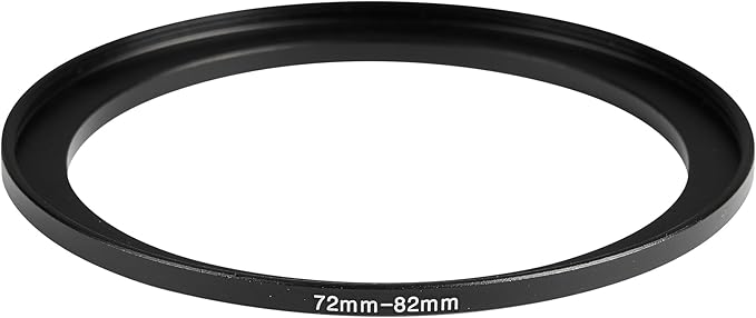 72-82mm Metal Step-Up/Down Ring Adapter Compatible with Mirrorless Cameras DSLR Lens, UV CPL ND Filter Thread Converter, Black