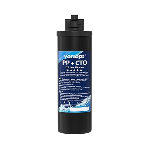 Vortopt Q1 Replacement Water Filter Cartridge,Reduces Chlorine,NSF/ANSI 42 Certified,10000 Gallons Long Lasting,Compatible with Under Sink Water Filter System