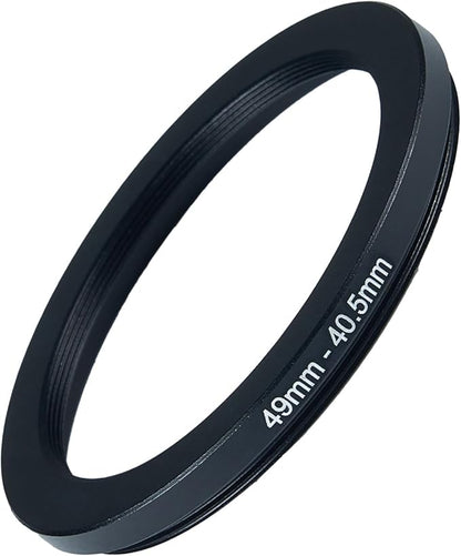 49mm to 40.5mm Step-up Adapter Rings Filter Adapter Black Metal Step Down Filter Ring Adapter Compatible with All Brand UV CPL ND Camera Lens Filter Stepping Rings (49mm-40.5mm), (NLY001)