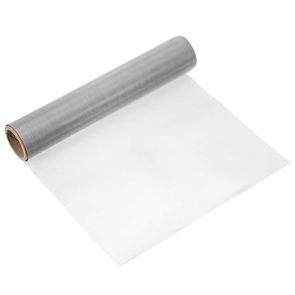 uxcell 250 Mesh 118" x 10" Woven Wire Mesh, 316 Stainless Steel Air Vent Filter Screen, Window Screen Mesh for DIY Projects Vents Cover Filtration Animals Fence
