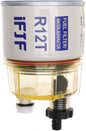 iFJF R12T Fuel Filter/Water Separator 120AT NPT ZG1/4-19 Automotive Parts with Fitting - Filter and Water Collection Bowl Diesel Engine