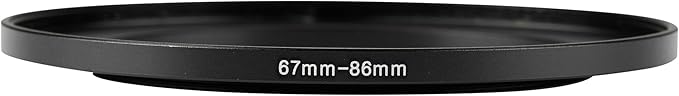 67-86mm Metal Step-Up/Down Ring Adapter Compatible with Mirrorless Cameras DSLR Lens, UV CPL ND Filter Thread Converter, Black